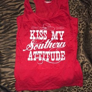 Red Tank “Kiss my southern attitude”
